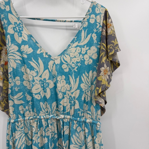 Daily Practice Anthropologie Dress Women Small Blue Gray Boho Peasant Prairie - Picture 3 of 12